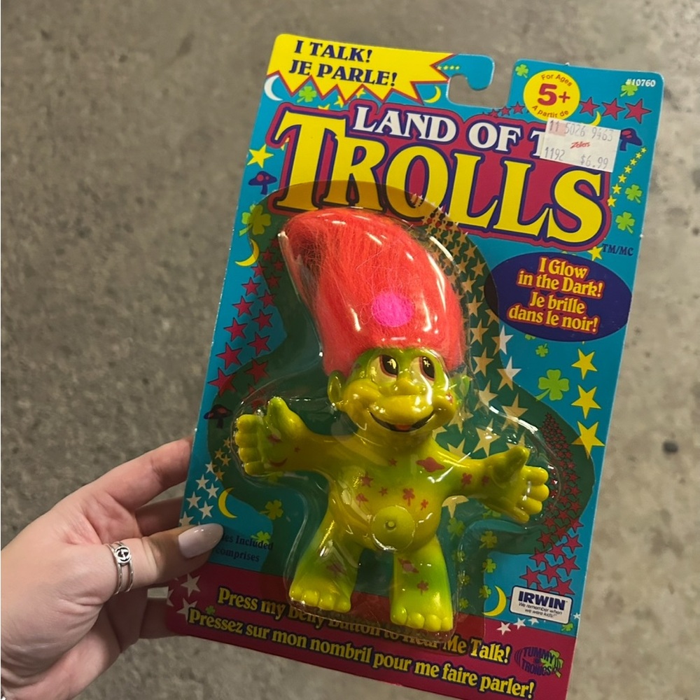 Vintage troll Land of the Trolls – Glow-in-the-Dark Talking Troll (1993)